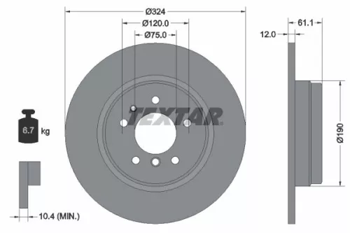 Remschijf TEXTAR 92058400)