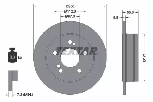 Remschijf TEXTAR 92032003)