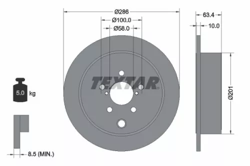 Remschijf TEXTAR 92200000)