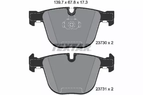Remblokkenset, schijfrem TEXTAR 2373001)