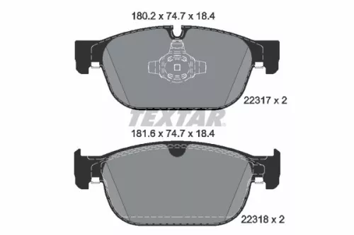 Remblokkenset, schijfrem TEXTAR 2231701)