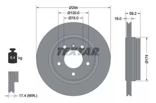 Remschijf TEXTAR 92097303)