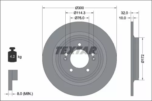 Remschijf TEXTAR 92337203)