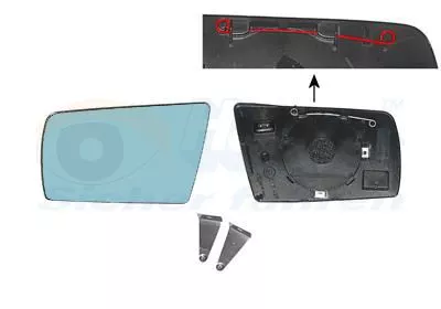 Spiegelglas, buitenspiegel VAN WEZEL 3030833)