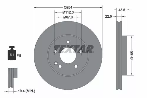 Remschijf TEXTAR 92059405)