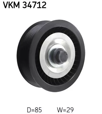 Ombuigings-/geleidingspoelie, V-geribbelde riem SKF VKM 34712)