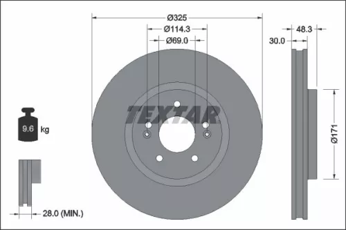 Remschijf TEXTAR 92337103)