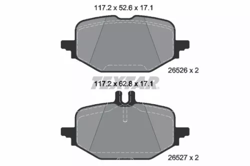 Remblokkenset, schijfrem TEXTAR 2652601)