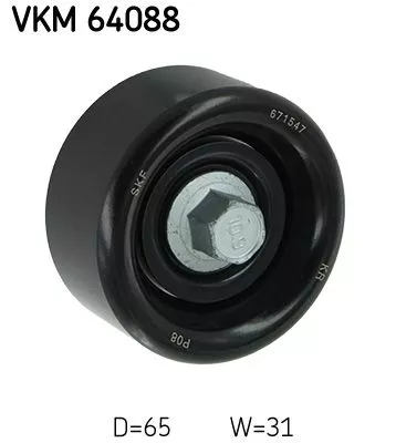 Ombuigings-/geleidingspoelie, V-geribbelde riem SKF VKM 64088)