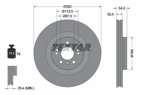 Remschijf TEXTAR 92150703)