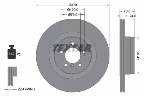 Remschijf TEXTAR 92155203)