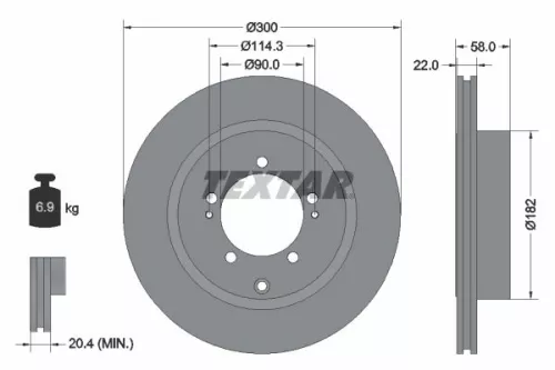 Remschijf TEXTAR 92170603)