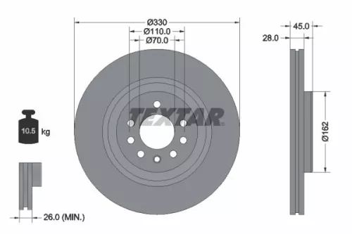 Remschijf TEXTAR 92315903)
