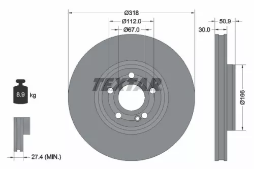 Remschijf TEXTAR 92316705)