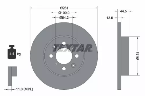 Remschijf TEXTAR 92090100)