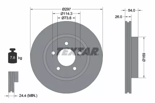 Remschijf TEXTAR 92230003)