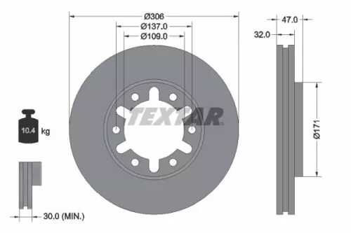 Remschijf TEXTAR 92138300)