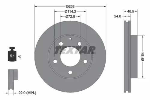 Remschijf TEXTAR 92062000)