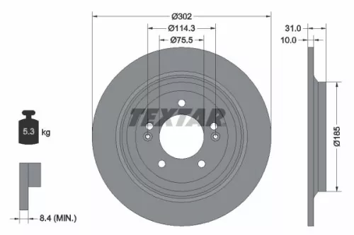 Remschijf TEXTAR 92294803)