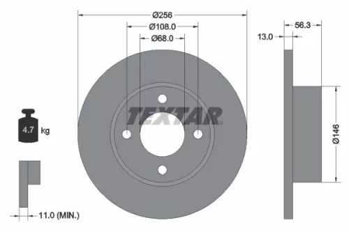 Remschijf TEXTAR 92057800)