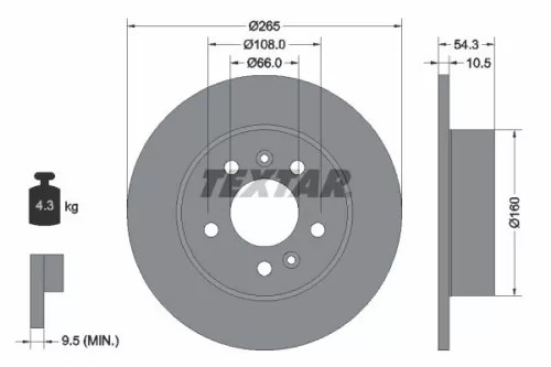 Remschijf TEXTAR 92096300)