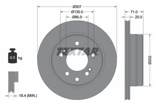 Remschijf TEXTAR 92203103)