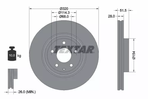Remschijf TEXTAR 92315203)