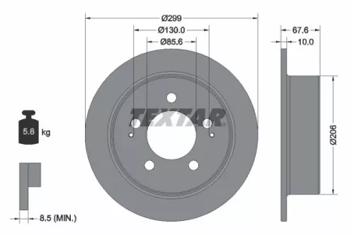 Remschijf TEXTAR 92198703)