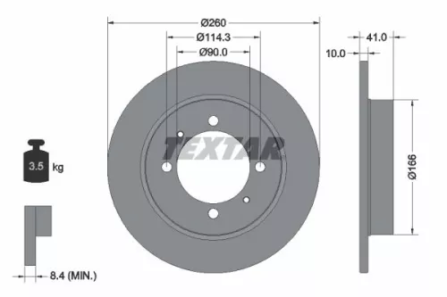 Remschijf TEXTAR 92083003)