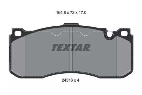 Remblokkenset, schijfrem TEXTAR 2431601)