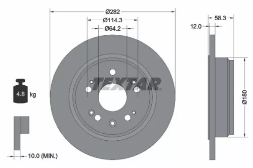 Remschijf TEXTAR 92144500)