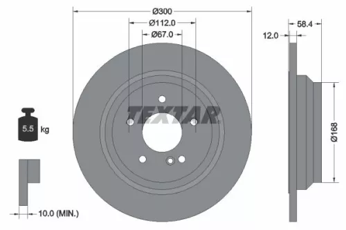 Remschijf TEXTAR 92176503)
