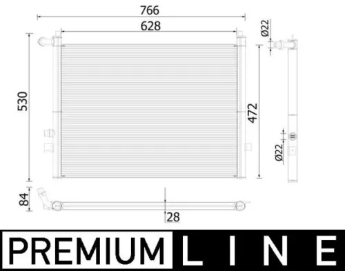 Radiator, motorkoeling MAHLE CR 936 000P)