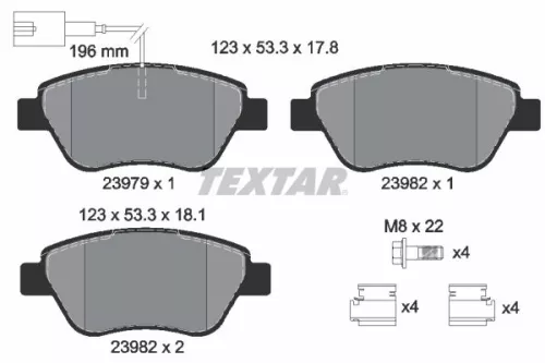 Brake Pad Set, disc brake TEXTAR 2397901)