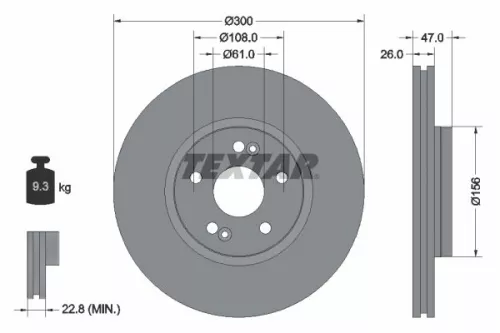 Remschijf TEXTAR 92119003)