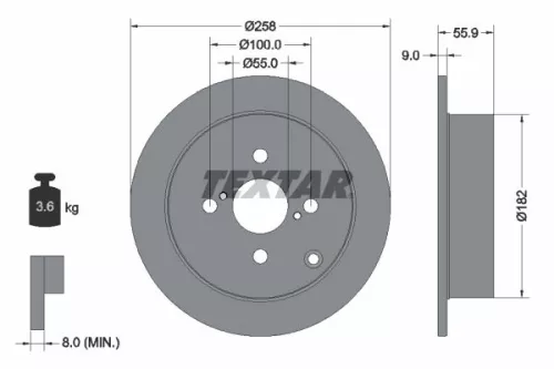 Brake Disc TEXTAR 92126103)