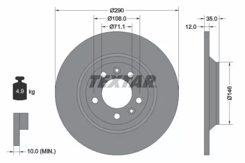 Remschijf TEXTAR 92129603)