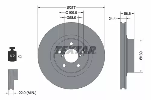 Remschijf TEXTAR 92094603)