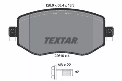Remblokkenset, schijfrem TEXTAR 2261001)