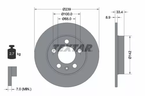 Remschijf TEXTAR 92105803)