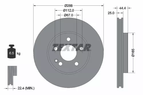 Remschijf TEXTAR 92132005)