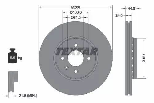 Remschijf TEXTAR 92254603)