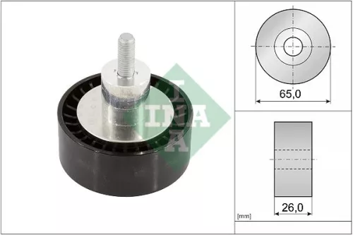 Ombuigings-/geleidingspoelie, V-geribbelde riem Schaeffler INA 532 0908 10)
