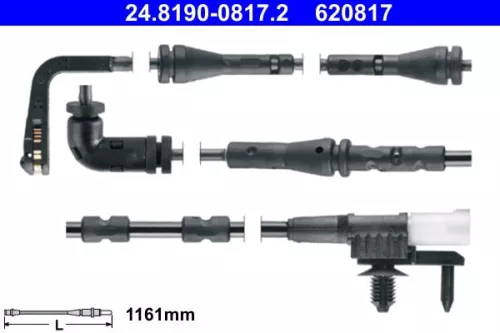 Waarschuwing: contact, slijtage van de remblokken ATE 24.8190-0817.2)