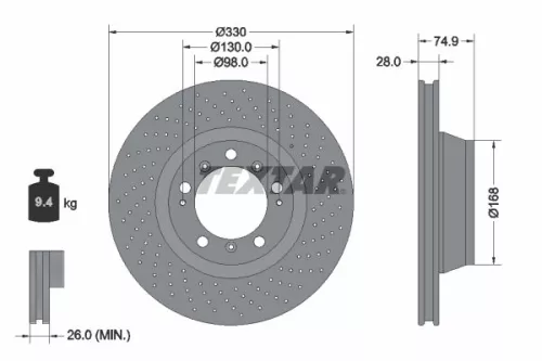 Remschijf TEXTAR 92219005)