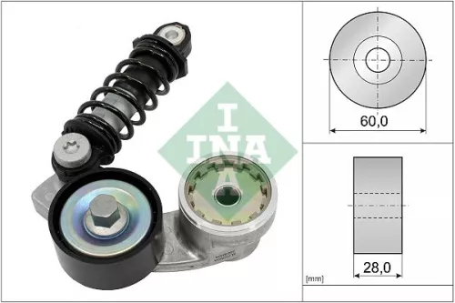 Riemspanner, V-geribbelde riem Schaeffler INA 534 0737 10)