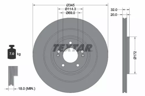 Remschijf TEXTAR 92349403)