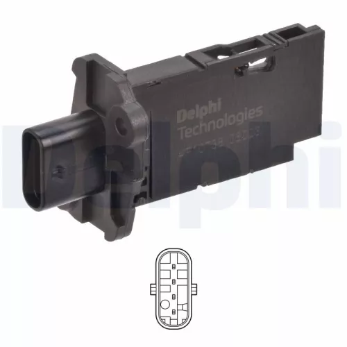 Luchtmassastroomsensor DELPHI AF10738-12B1)