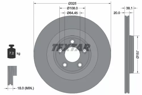Remschijf TEXTAR 92319905)