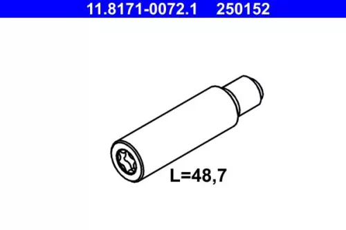 Geleidebout, remklauw ATE 11.8171-0072.1)